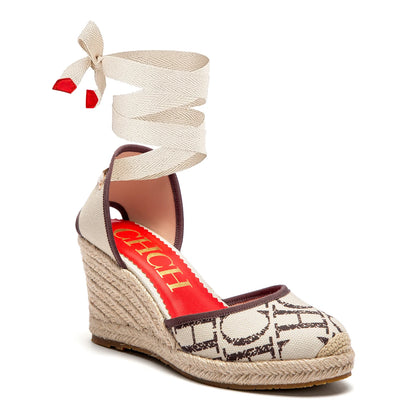 CHCH Women’s Espadrille Platform Wedge Sandals – 8 cm Heel