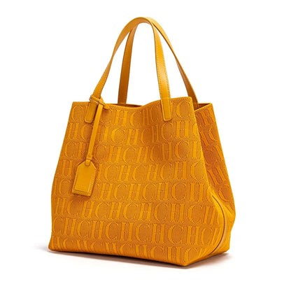 CH Ladies Pure-Color Large Shoulder Bag