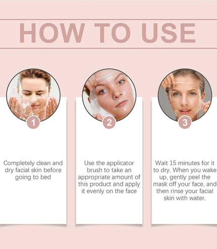 75g Collagen Night Wrapping Peel Off Mask Facial Moisturizing Brighten