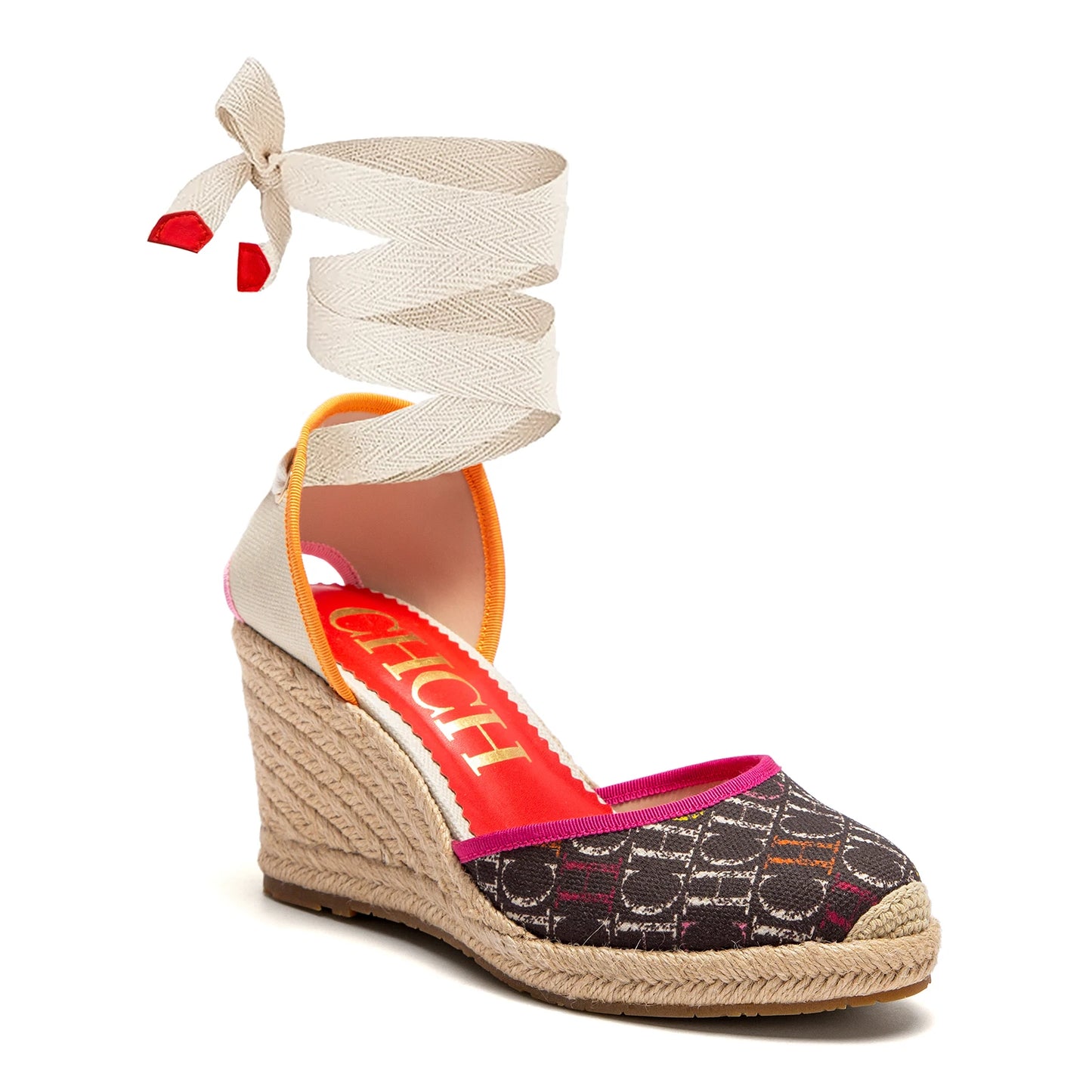 CHCH Women’s Espadrille Platform Wedge Sandals – 8 cm Heel