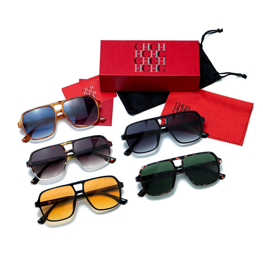 CH Men’s Square-Frame Driving &amp; Business Sunglasses