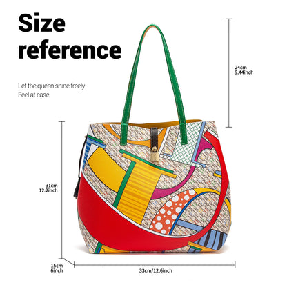 CHCH Women’s Printed Large-Capacity Tote Bag