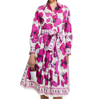 CHCH Women's Long-Sleeved Floral Print Party Dress