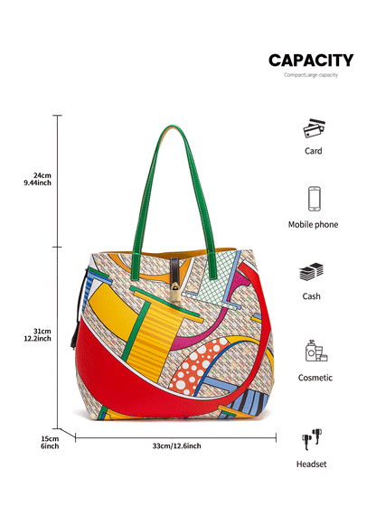 CHCH Women’s Printed Large-Capacity Tote Bag