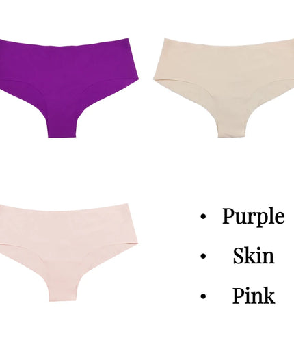 Experience Ultimate Comfort with the 3-Piece Silk Panties Set!&nbsp;