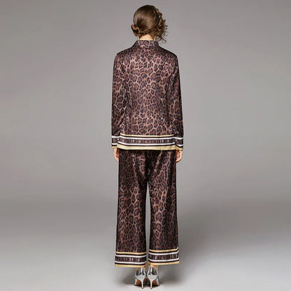 Slim Shirt &amp; Wide‑Leg Pants