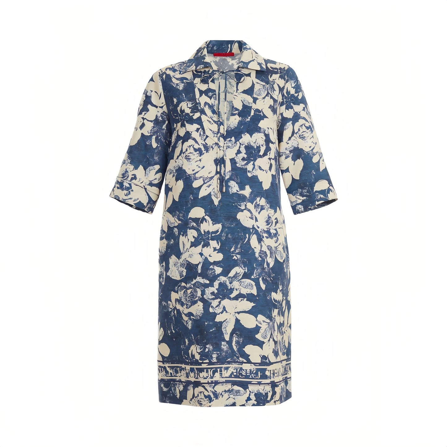 CHCH Women's 2025 Summer Printed Retro V-Neck A-Line Dress