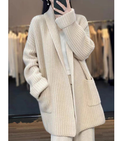 Plus Size Women's Sweater Cardigan Mid-length