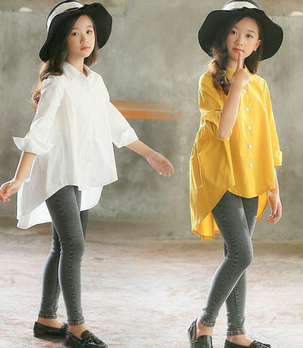 Girls' Big Kids Loose Fashionable Tops  Style Shirts Big Kids' Swallowtails