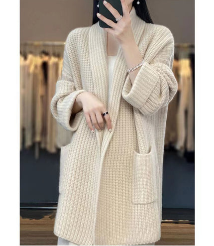 Plus Size Women's Sweater Cardigan Mid-length