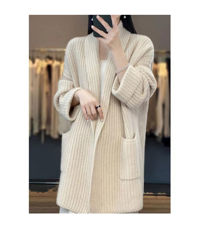 Plus Size Women's Sweater Cardigan Mid-length