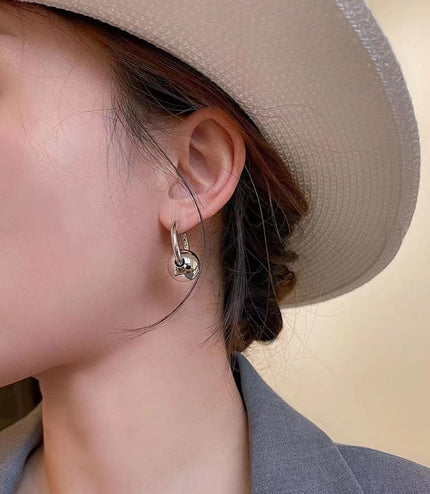 Ball Ear Clip Female European And American Personalized Simple
