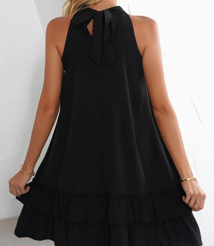 Solid Color Keyhole Neck Tank Dress