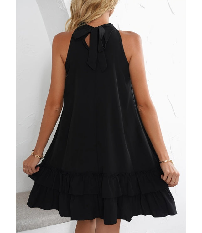 Solid Color Keyhole Neck Tank Dress
