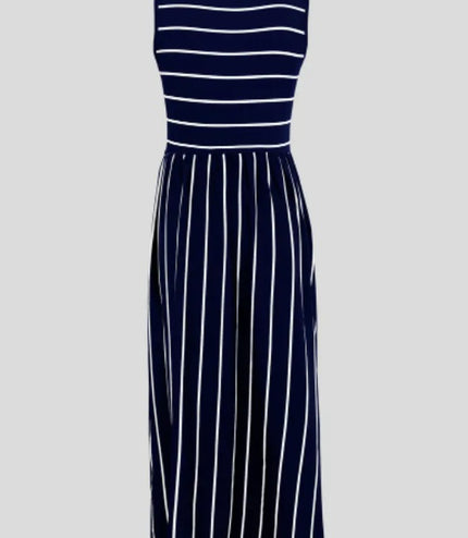 Print Crew Neck Tank Dress