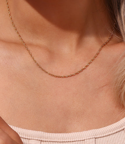 Clavicle Chain Stainless Steel Plated 18K Water Wave Chain Bracelet
