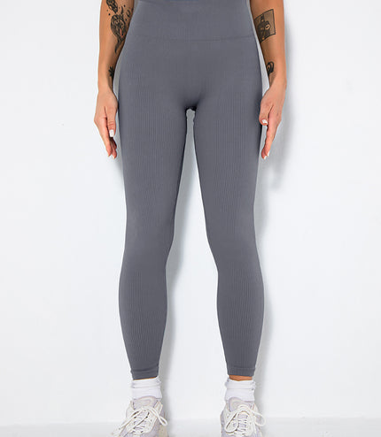 Butt Lifting Yoga Leggings Workout High Waist Tummy Control Ruched Booty Pants, Ribbed Seamless Leggings For Women High Waist Workout Gym Athletic Yoga Pants