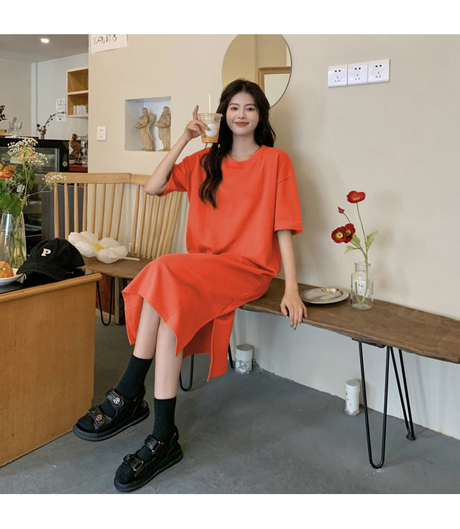 Plus Size Short Sleeve Casual Dress Women