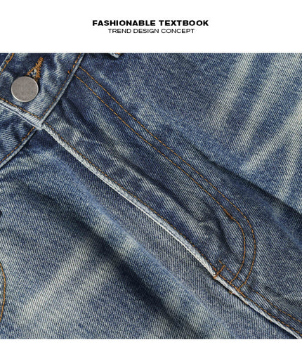 Plus Size Lightning Pattern Skinny Jeans