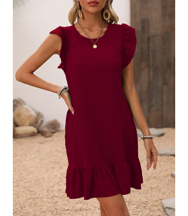 Elegant Solid Color Sleeveless Dress Women