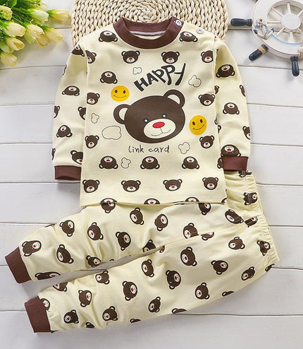 Autumn Cotton Base Baby Pajamas Set