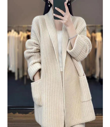 Plus Size Women's Sweater Cardigan Mid-length