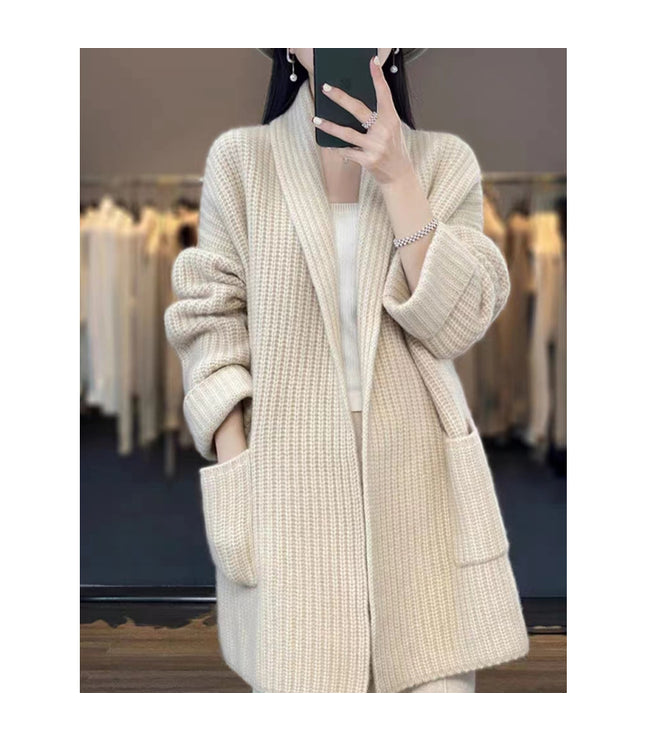 Plus Size Women's Sweater Cardigan Mid-length