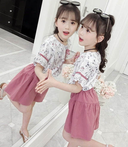 Western Style Children's Two-piece Shorts For Big Kids