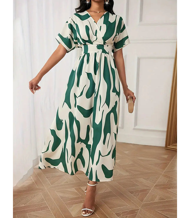 Printed Waist-controlled Women's Wear Dress
