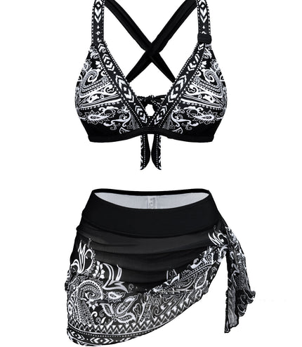 Bikini Split Three-piece Set Gather Thin Advanced Sense