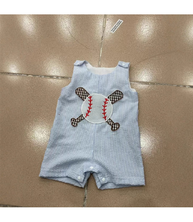 Boys Fashion Personality Baseball Vest Jumpsuit