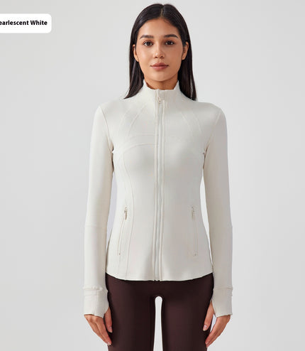 Yoga Sports Jacket Women Elastic Zipper Running Fitness Yoga Jackets