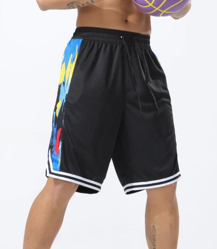 Loose Overknee Five-point Beach Workout Training Middle Pants
