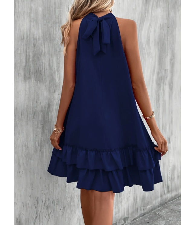 Solid Color Keyhole Neck Tank Dress