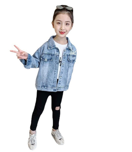 Cartoon Jacket Clothes Children Denim Tops
