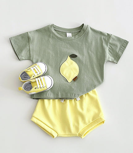 Summer Children's Fruit Patch T-shirt Shorts Set
