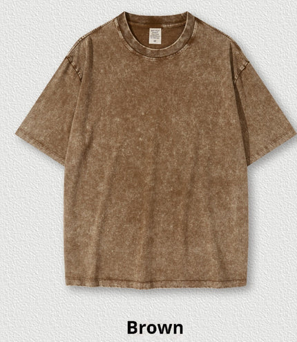 Washed Round Neck Short Sleeve Batik Children's T-shirt