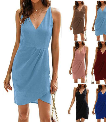 Women's Tight Sleeveless V-neck Slim Fit