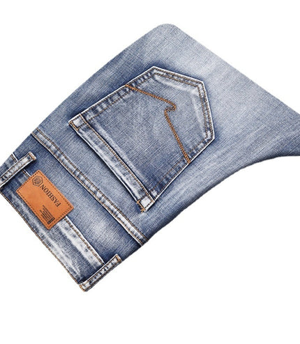 Retro Thin Jeans Straight Loose Casual Trousers Men