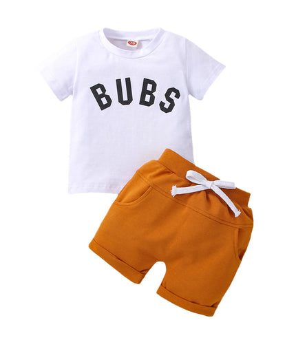 Short Sleeve Suit Boy Letter Printing