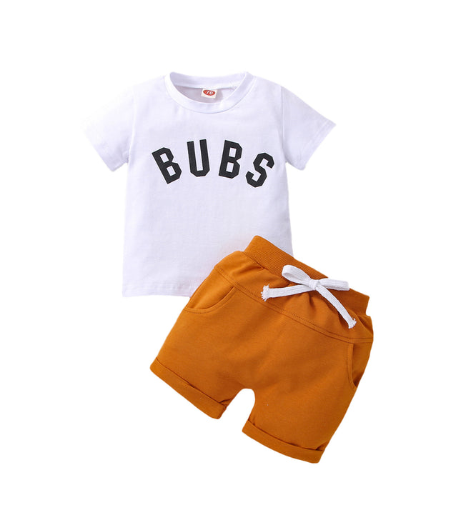 Short Sleeve Suit Boy Letter Printing
