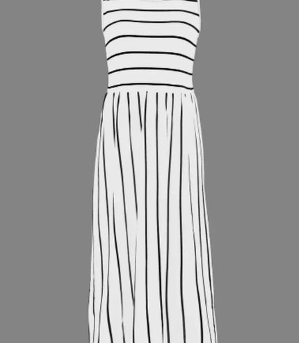 Print Crew Neck Tank Dress
