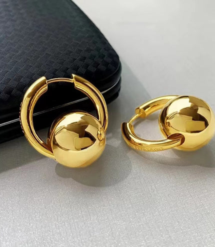 Ball Ear Clip Female European And American Personalized Simple
