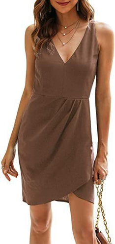 Women's Tight Sleeveless V-neck Slim Fit