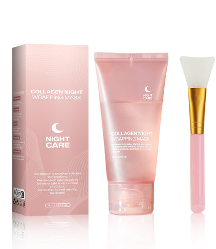 Face Night Mask Collagen Wrapping Mask Natural Ingredients Firming Elasticity & Hydration Anti-wrinkle For Skin Care