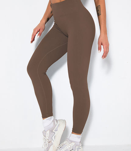 Butt Lifting Yoga Leggings Workout High Waist Tummy Control Ruched Booty Pants, Ribbed Seamless Leggings For Women High Waist Workout Gym Athletic Yoga Pants