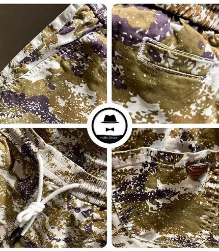 Camouflage Cropped Loose Casual Shorts
