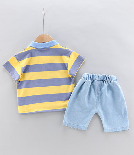 Boys' Summer Short Sleeve Korean Style Lapel Polo Shirt