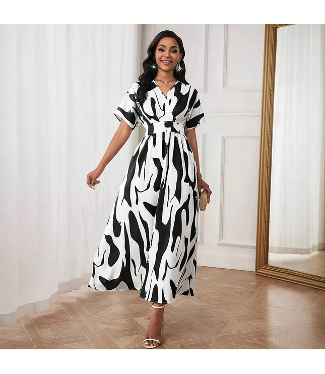 Printed Waist-controlled Women's Wear Dress