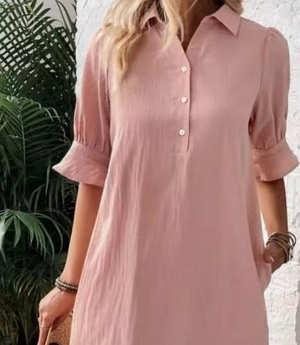 Casual Loose Solid Color Dress